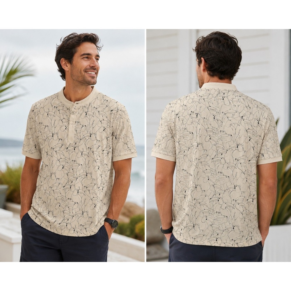 Mantra Men's Catalyst Polo Toucan L Golf Performance Athletic Shirt NWT